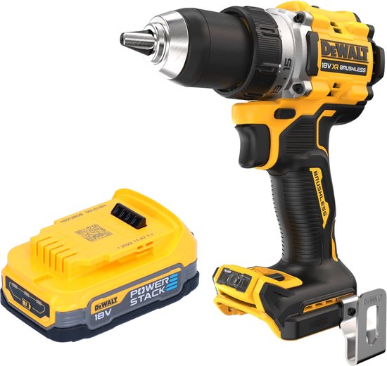DeWalt DCD 800 N accuboormachine 18 V 90 Nm borstelloos + 1x Powerstack accu 1.7 Ah - zonder lader