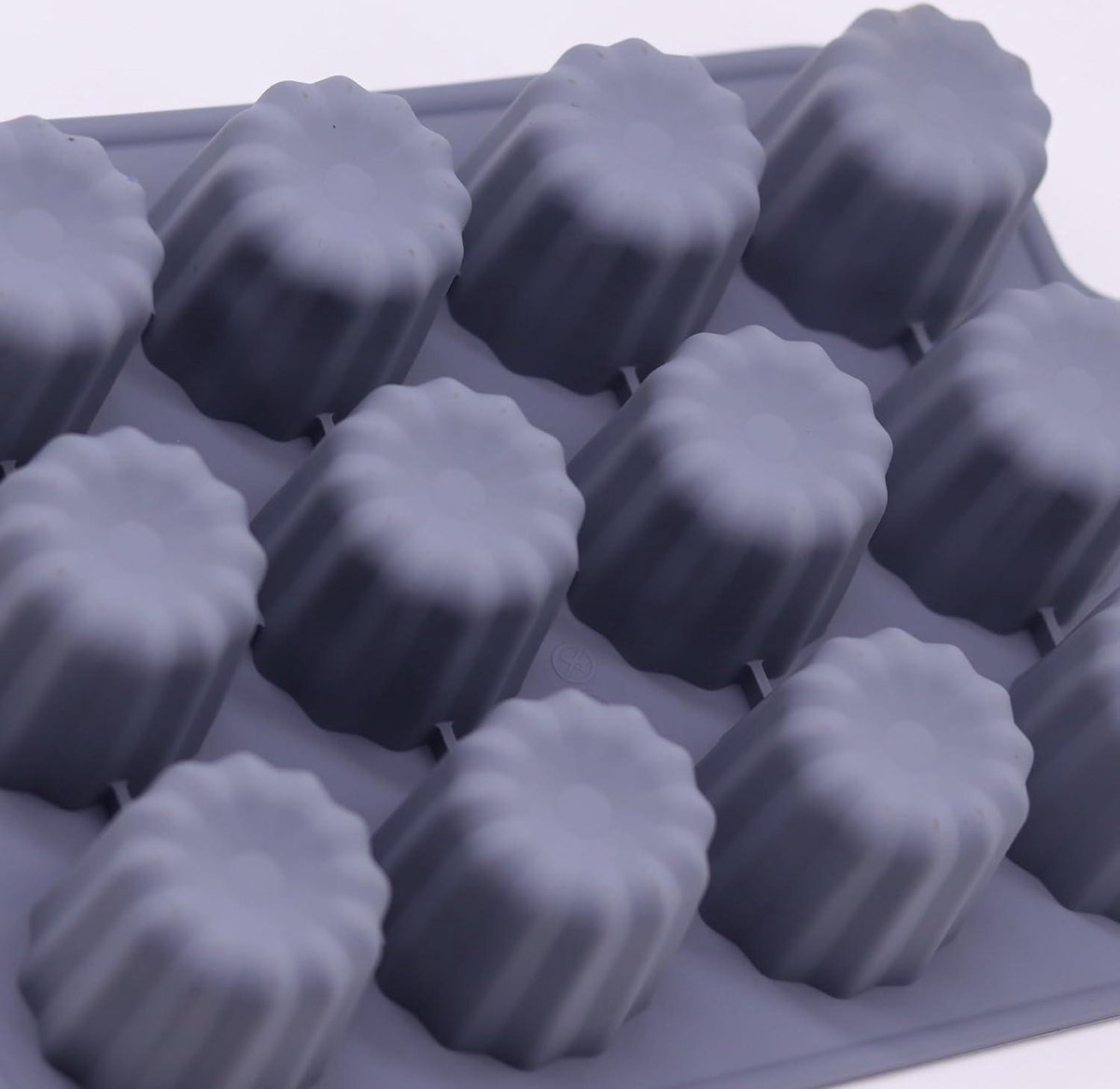 Lsydgn Moule en silicone qpour pâtisserie, gâteau, pudding, gris 20 cm