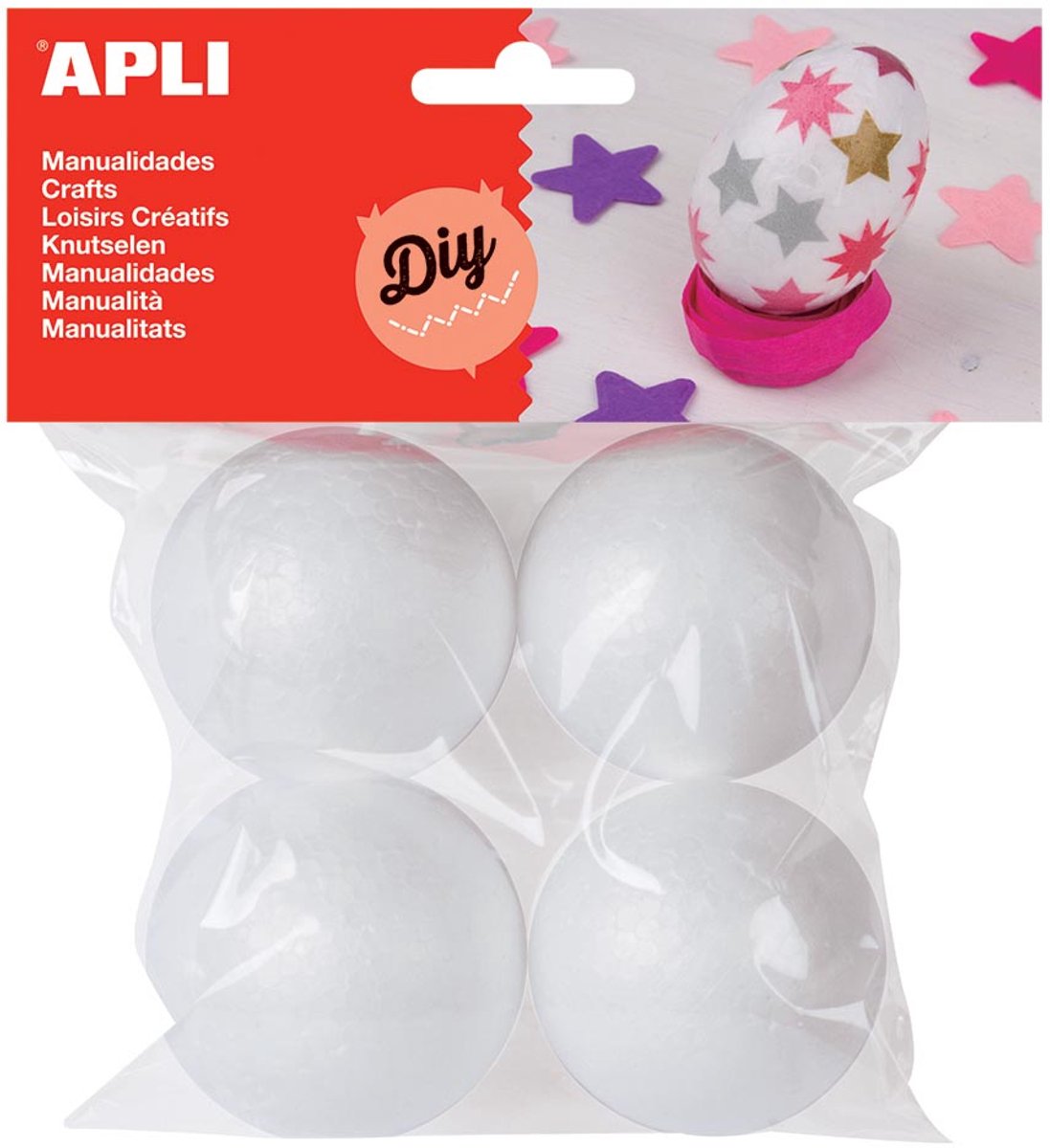 Apli Kids Isomobol - Piepschuim bol 45 mm - 4 stuks