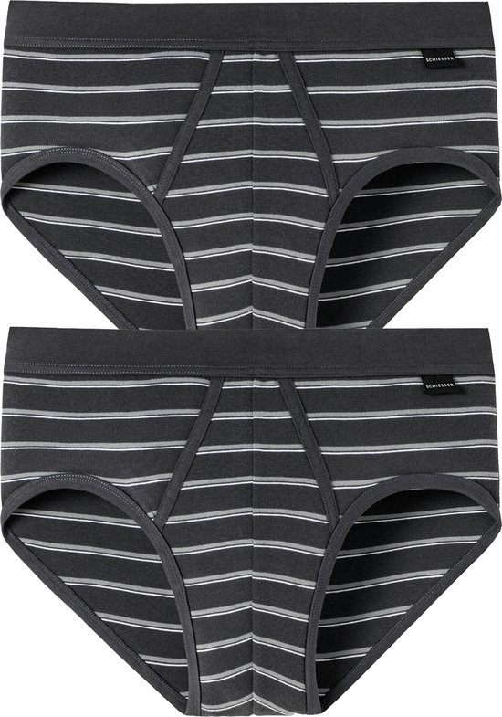 5=4 Schiesser Original classics slip feinripp navy met gulp katoen | Schulte Herenmode