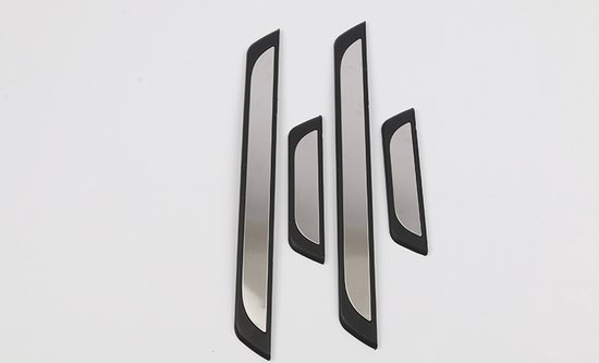 Seuils de porte (baguettes d'entrée) pour Ford Edge 2 2015 (5 portes) - Protection anti-rayures - Set de 4 - Zwart Chrome