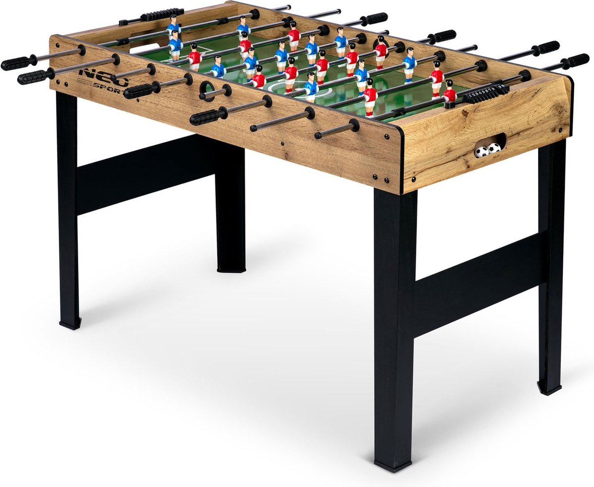 Neosport tafelvoetbaltafel - 118x61x79cm - NS-805 - hout