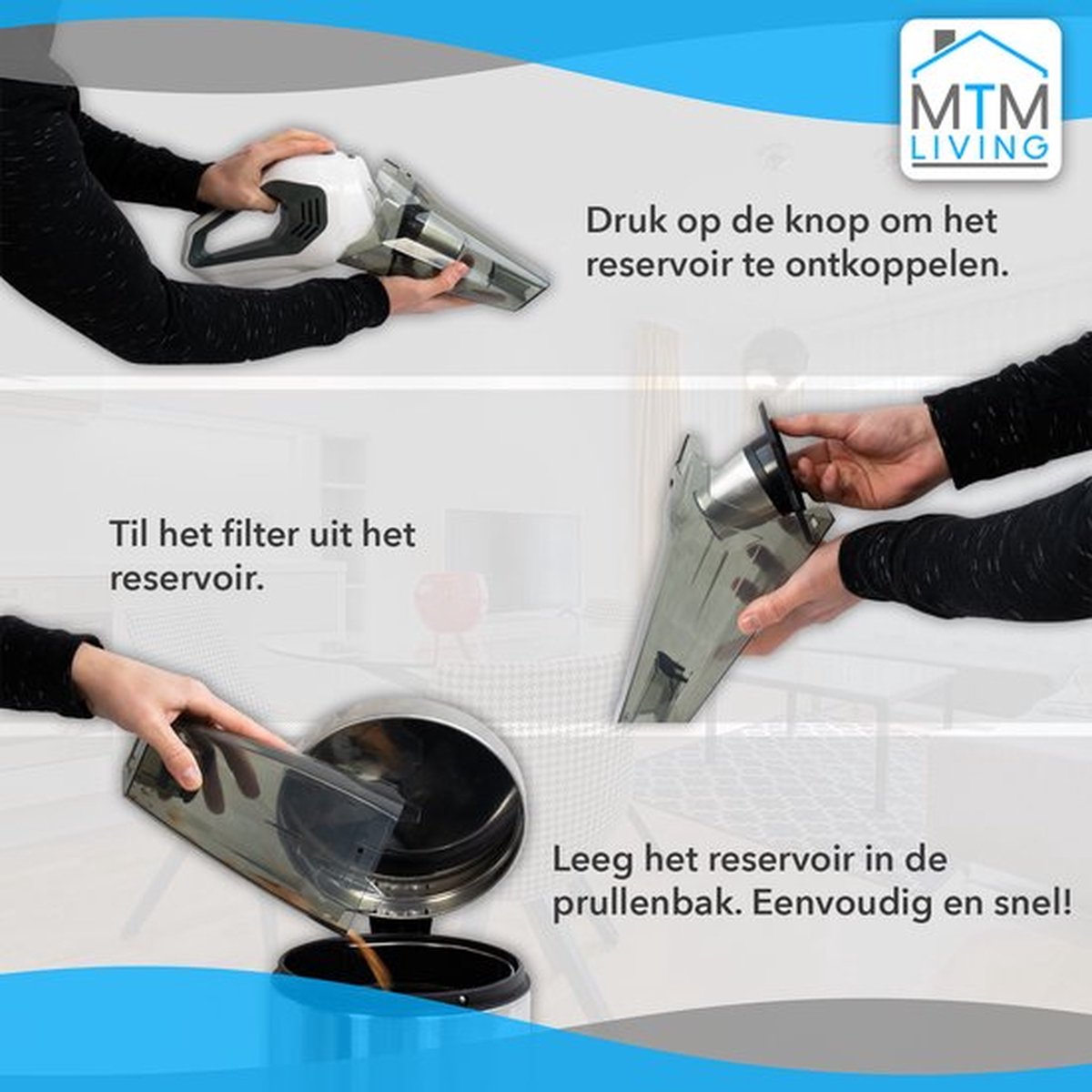 MTM Kruimeldief Snoerloos - Alles in één kruimelzuiger - Nat - afbeelding 2