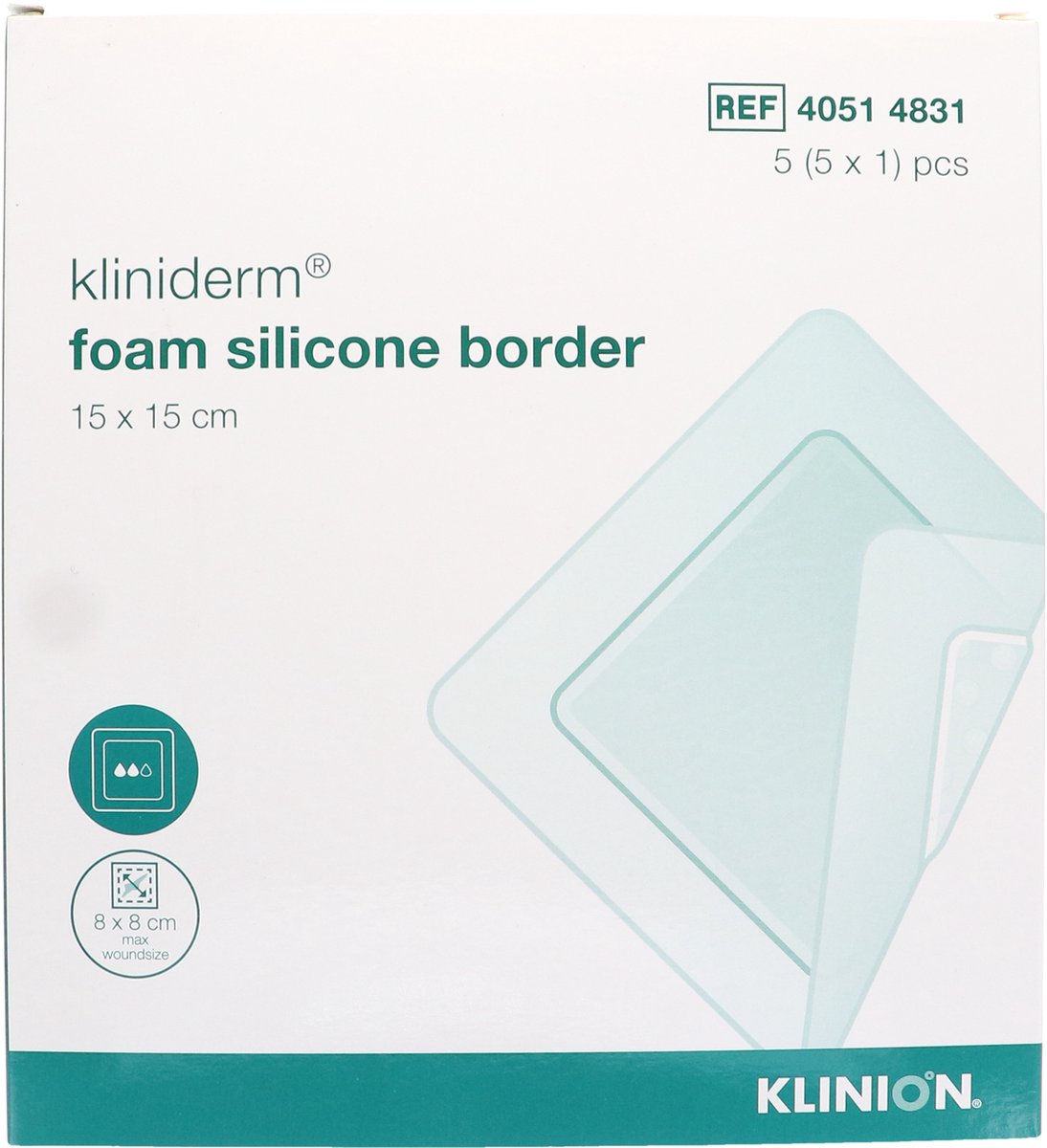 Goedkoopste Kliniderm Foam Silicone schuimverband met Border 15x15cm