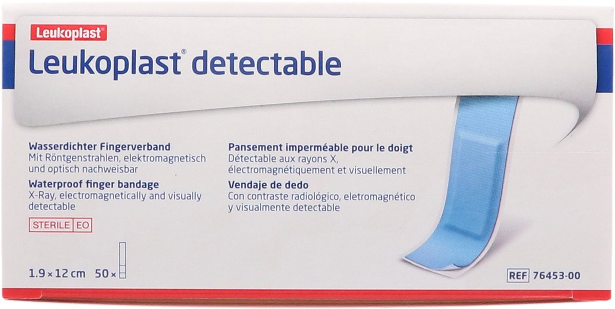 Goedkoopste Leukoplast detecteerbaar, blauw, wondpleister, 1,9x12cm, 50 st.