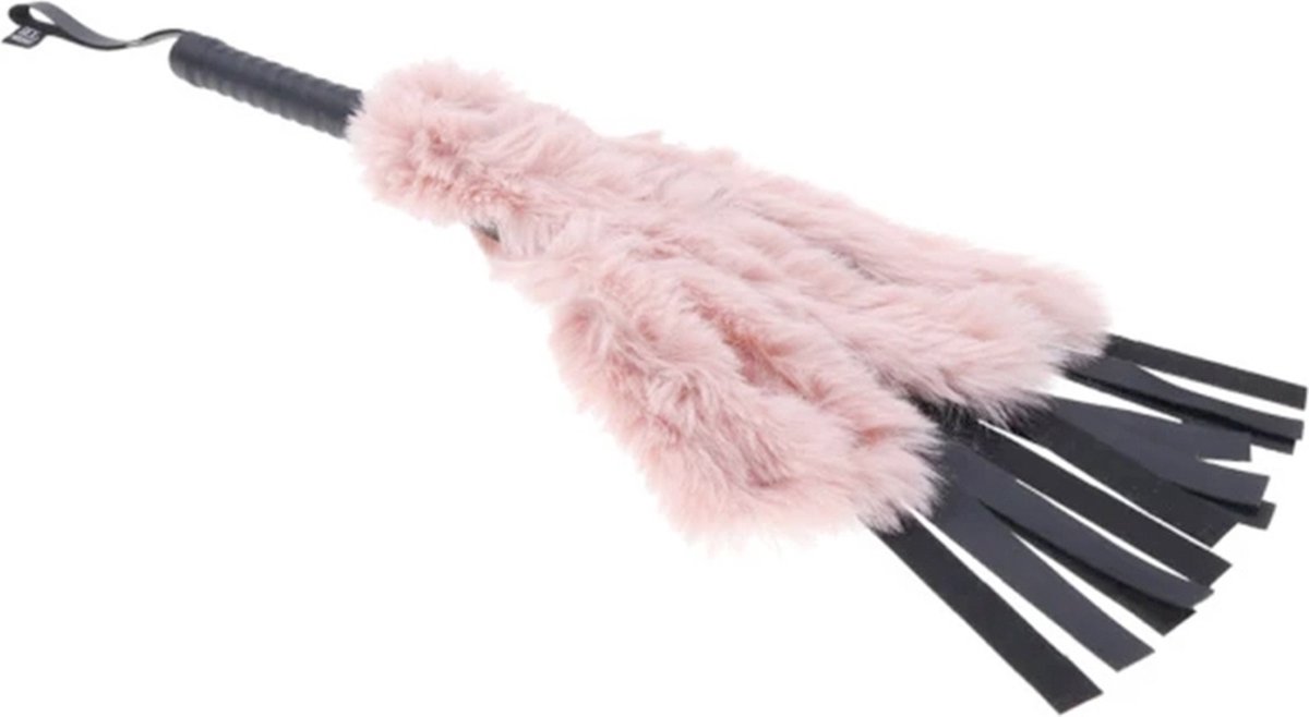 Sportsheets - Sex & Mischief Brat Faux Fur Flogger Zweep - Roze/Zwart