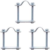 Basil Crate Mounting Set - Bevestigingsset voor Basil Rotan Manden - RVS