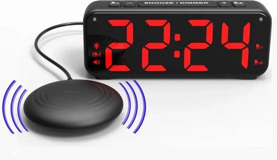 Geemarc Sonic Bomb - Wecker mit superstarkem Alarm, Vibrationskissen und Schlummerfunktion - Für Hörgeschädigte und Langschläfer - Version DE - Türkis