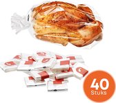 YUGN 40 Sacs à rôtir pour le four - Sac à rôtir 40 pièces - Four et micro-ondes 2 en 1 - Sac de cuisson 38x24 cm - Astuce cadeau