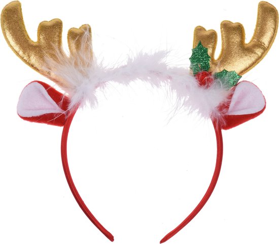 Bandeau De Noël – Bois De Renne Pailletés – Oreilles – Adultes Et Enfants – Fête Et Photo