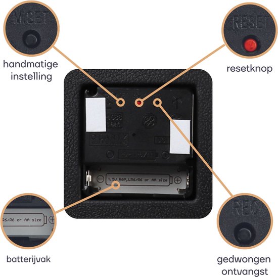 Perel Wandklok 30 cm analoog stil met DCF automatische tijdsynchronisatie, grote afleesbare wijzerplaat, zilverkleurig aluminium frame, klok voor woonkamer keuken kantoor of wachtkamer