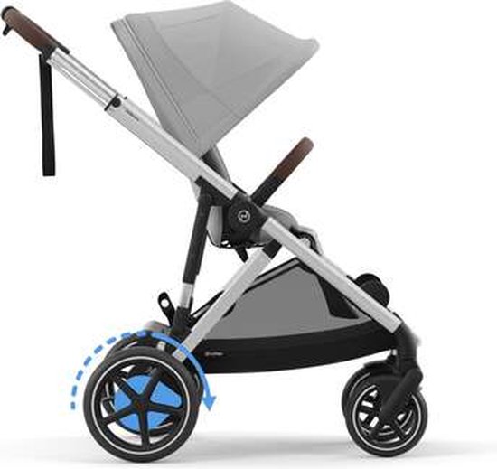 Cybex e-Gazelle S - Kinderwagen - Stone Grey - Silver Frame — afbeelding 2