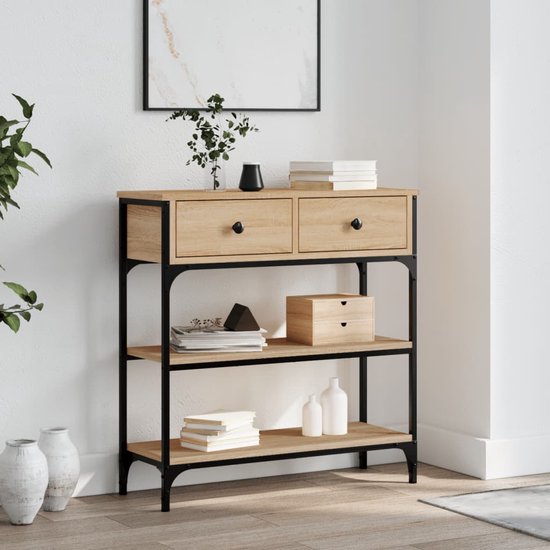 Foto: Vidaxl wandtafel 72 5x25x75 cm bewerkt hout sonoma eikenkleurig