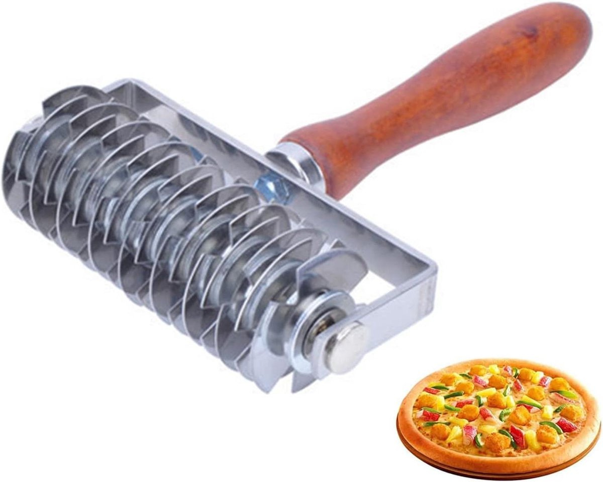 Rouleau à Nouilles Coupe-Treillis En Acier Inoxydable - Outil Pâtisserie Pour Pâtes Et Treillis