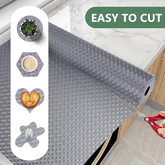 Origuuds Lademat, Niet Klevend EVA-Materiaal Coating voor Laden, Koelkast, Keuken, Planken (Transparant/30cm x 600cm Origuuds Lademat, Niet Klevend EVA-Materiaal Coating voor Laden, Koelkast, Keuken, Planken (Transparant/30cm x 600cm