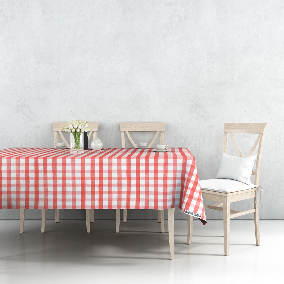 Nappe pique-nique Bleu Ciel et Blanc à revers imperméable XL – Les