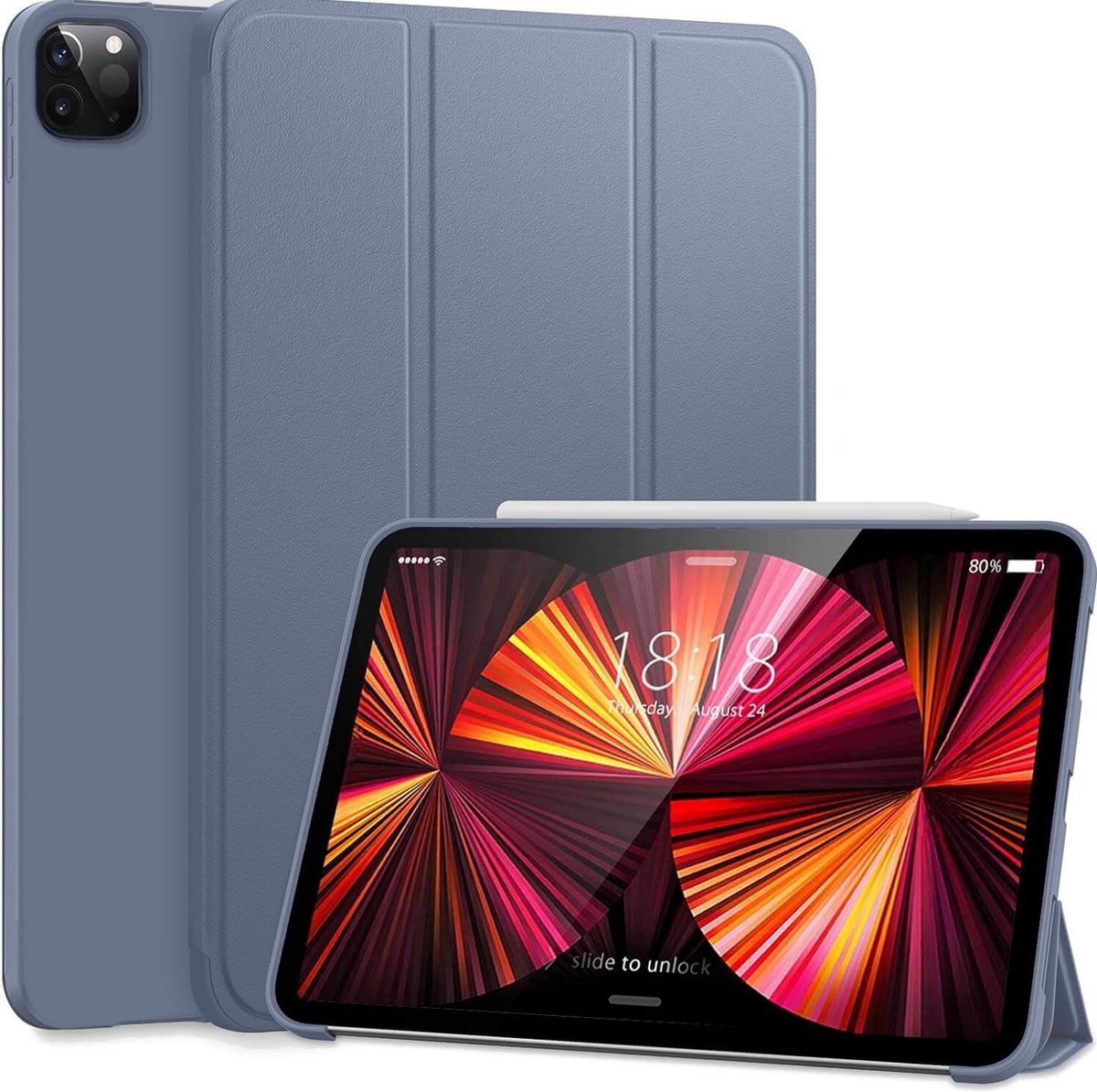 Smart Cover Hoes Geschikt Voor iPad Air 11-inch 2024 Smart Cover Lavender
