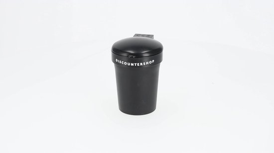 Auto Asbak met LED & Deksel | 2 Stuks Universele Asbak voor in de Auto met Ingebouwde LED-Verlichting | Past in Bekerhouder - Zwart - 11X8cm