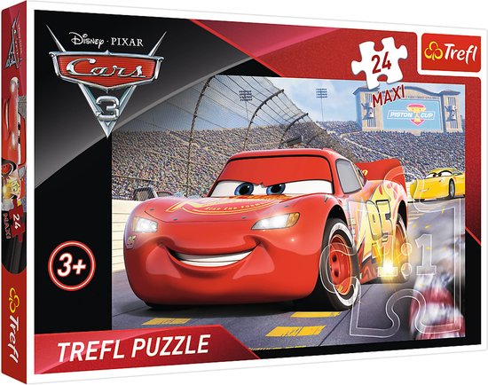 Foto: Puzzel 24 grote stukken kampioen cars 3 disney trefl