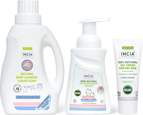 Set INCIA Bébé Eczéma | les 'trois produits indispensables pour l'eczéma' | 100% naturel | Astuce cadeau de maternité ! | Non testé sur les animaux |