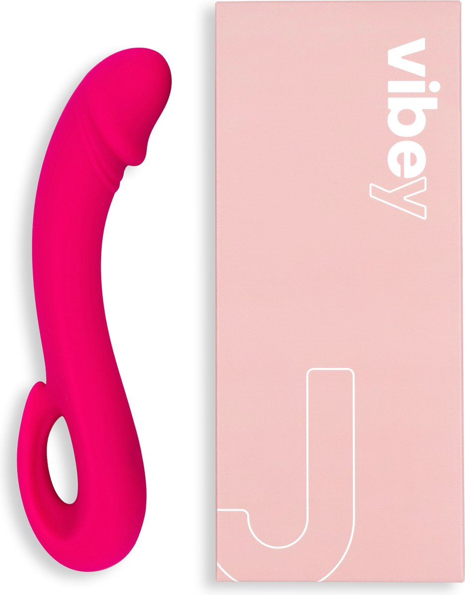 Goedkoopste Vibey® - Gebogen Vibrator - Vibrators voor Vrouwen Realistisch - Intense Clitoris & G-spot Stimulator - Sex toys voor Vrouwen - Dildo - Vibrators voor Koppels - Cadeau voor haar - Fluisterstil & Discreet - Joy - Roze