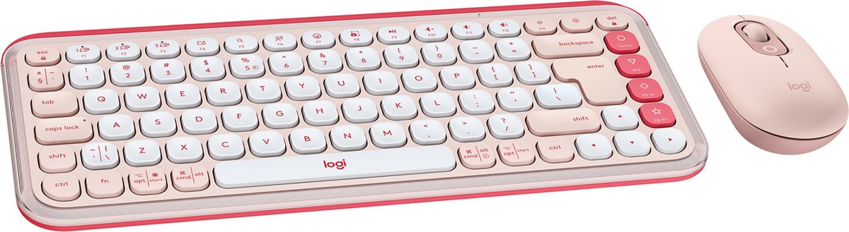 Logitech Pop Icon Combo toetsenbord en muis set Rose