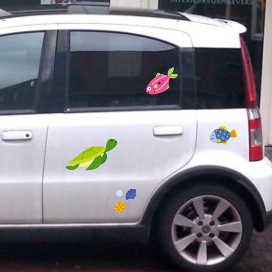 JERMA Allerhandestickers, Bakfiets accessoires, bakfietsstickers vrolijke vissen. van JERMA — afbeelding 4