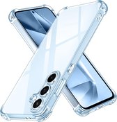 Casemania Hoesje Geschikt voor Samsung Galaxy S24 FE - Transparant - Anti Shock Back Cover