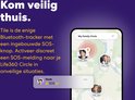 Kaart met locaties van gezinsleden. SOS-melding naar Life360 Circle geactiveerd door Noah.