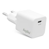 Chargeur USB Aqiila 20 W, adaptateur USB-C, Power PD , 100-240 V, 1x USB-C, Chargebird W1 Wit