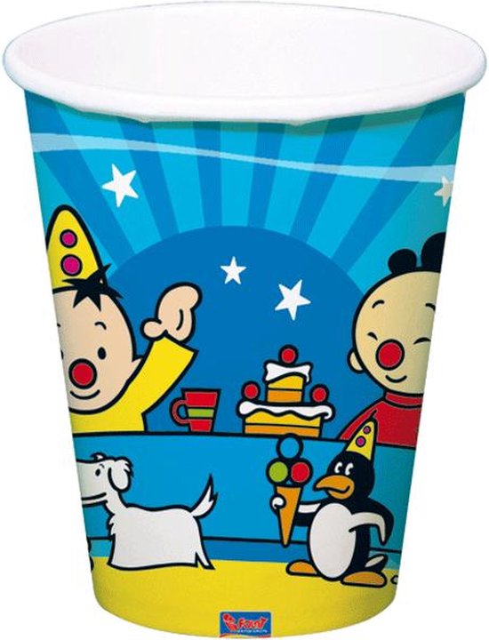 Bumba bekers - 16x - 250 ml - karton - verjaardag drinkbekers - kinderbekers - kinderfeestje - Kinder verjaardag feestje