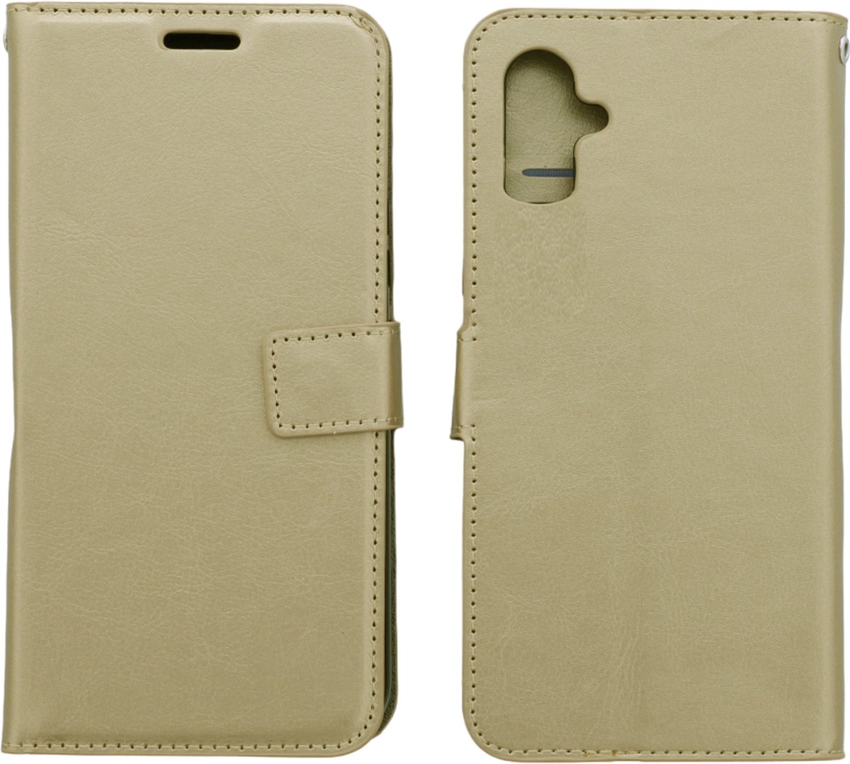 Bookcase Geschikt voor: Samsung Galaxy A06 - Goud - portemonnee hoesje - Book Cover