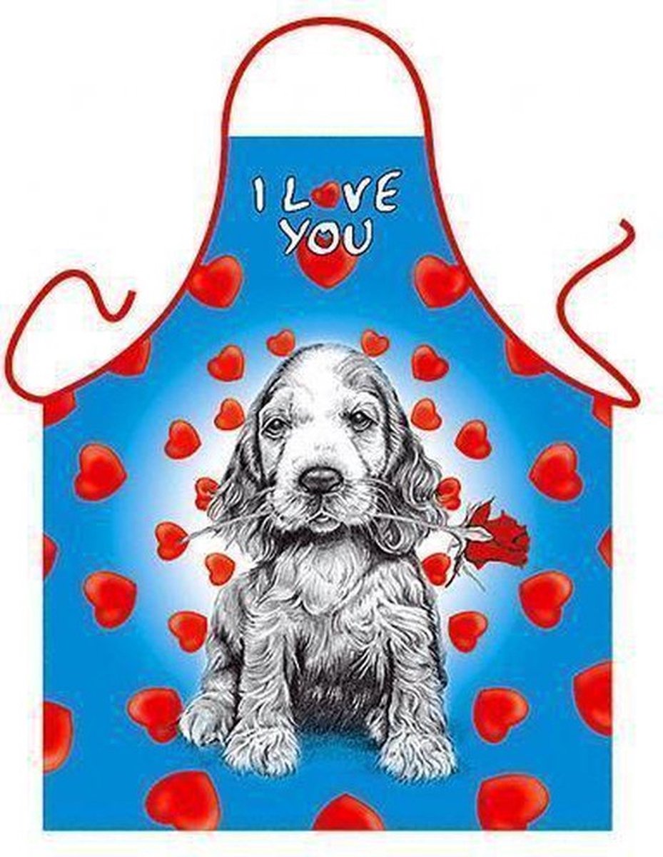 Benza Schort I love you/Ik hou van jou - Leuke/Funny Keukenschort