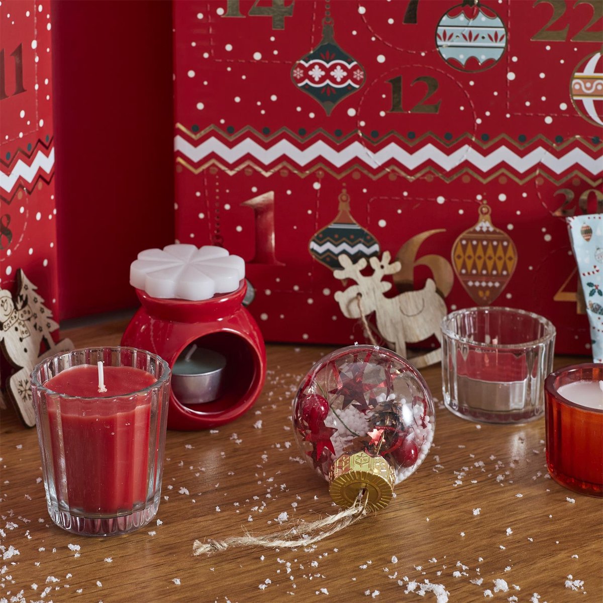 Yankee Candle Adventskalender 2020 Krans | Kerst Geurkaarsen Geschenkset | 24 theelichtjes en 1