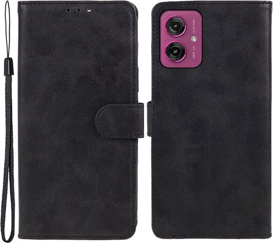 Coverup Case - Convient pour Motorola Moto G55 Case - Coverup Book Case - Zwart