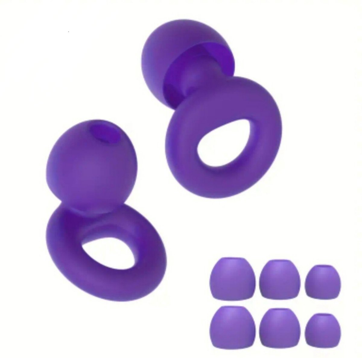 Goedkoopste Oordoppen voor Slapen - Loop Earplugs Quiet - Reizen - Overprikkeling - Loop Earplugs - Paars - SNR 26 dB Demping - Festival Oordopjes - Herbruikbare Gehoorbescherming - Siliconen Oordopjes voor Slaap en Gevoeligheid - 8 Dop