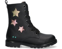 BunniesJR 224864-589 Meisjes Biker Boots - Zwart - Leer - Veters