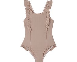 Vertbaudet Gestreept 1-delig meisjesbadpak