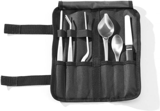 HENDI Complete opmaakset – 6 stuks – geborsteld roestvrij staal – ergonomisch ontwerp – inclusief etui