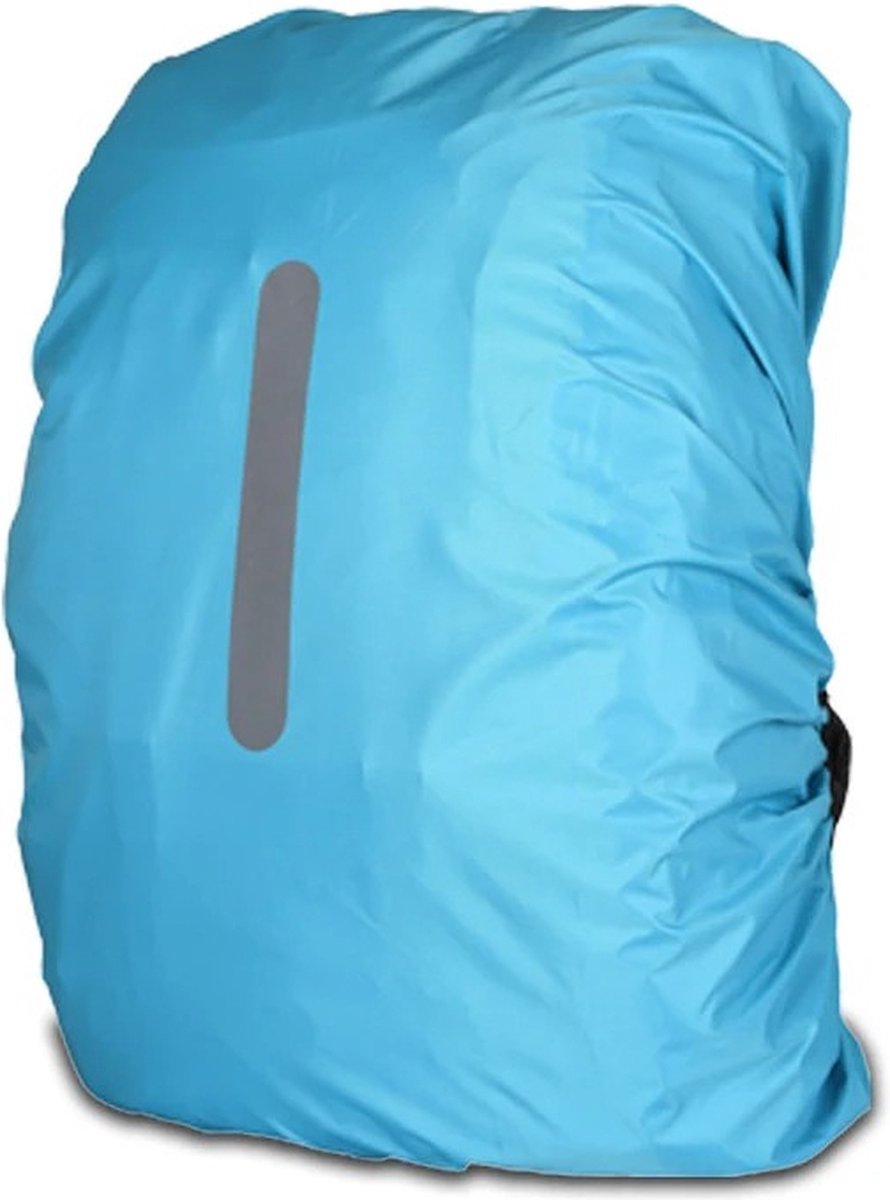 WiswGoods Premium Regenhoes Backpack 30 t/m 40 Liter - Regen Hoes Rugzak - Beschermhoes Rugzakken Waterdicht - Outdoor - Blauw