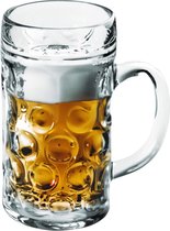 Bierpullen/bierglazen - 1x - halve liter/50 cl/500 ml - onbreekbaar kunststof - 0,5 liter pullen - Bierfeest/Oktoberfest pul