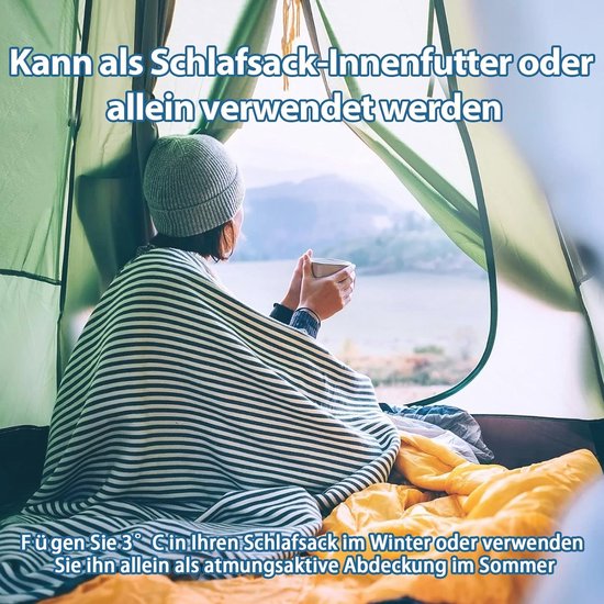 Ultralichte Huttenslaapzak voor Reis, Compact en Ademend, Ideaal voor Zomer en Backpacking van Quechua — afbeelding 5