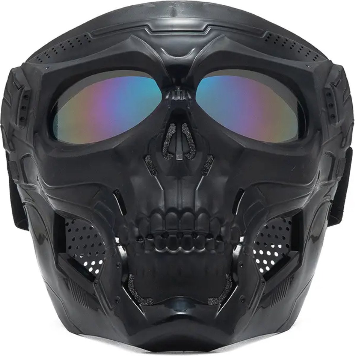 Bovista Airsoft Masker Paintball Mask Tactical Helmet Helm Skelet Vizier Blauw