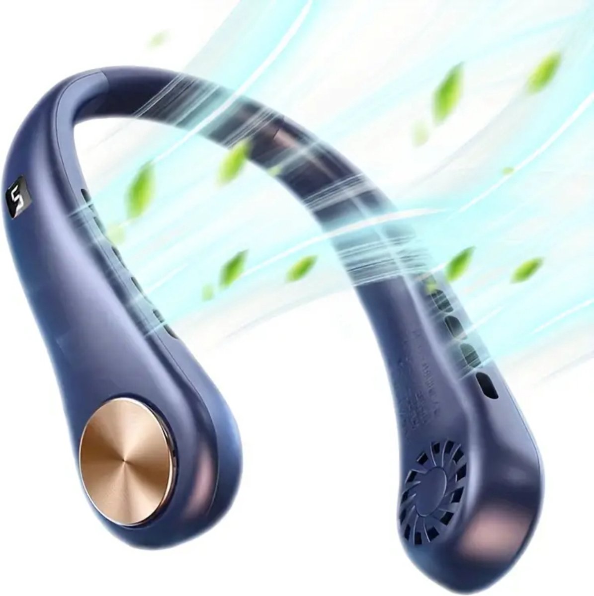 Bovista Nekventilator - Draagbare Gezichtsventilator - Neck Fan - Met Koeling - Hals - Hoofd - Blauw - Nek