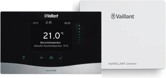 Vaillant sensohome VRT380 klokthermostaat bedraad plus myVAILLANT connect internetmodule 940F ACTIEpakket