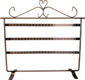Ilènne - Porte-boucles d'oreilles - Koper - 33 paires - 32x9x28,5cm - Métal