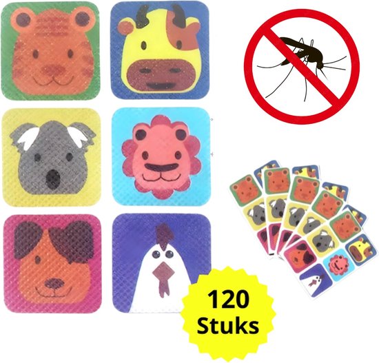 Muggenstickers - 120 Stuks - Citronella Sticker - Muggenstickers Voor Volwassenen & Kinderen