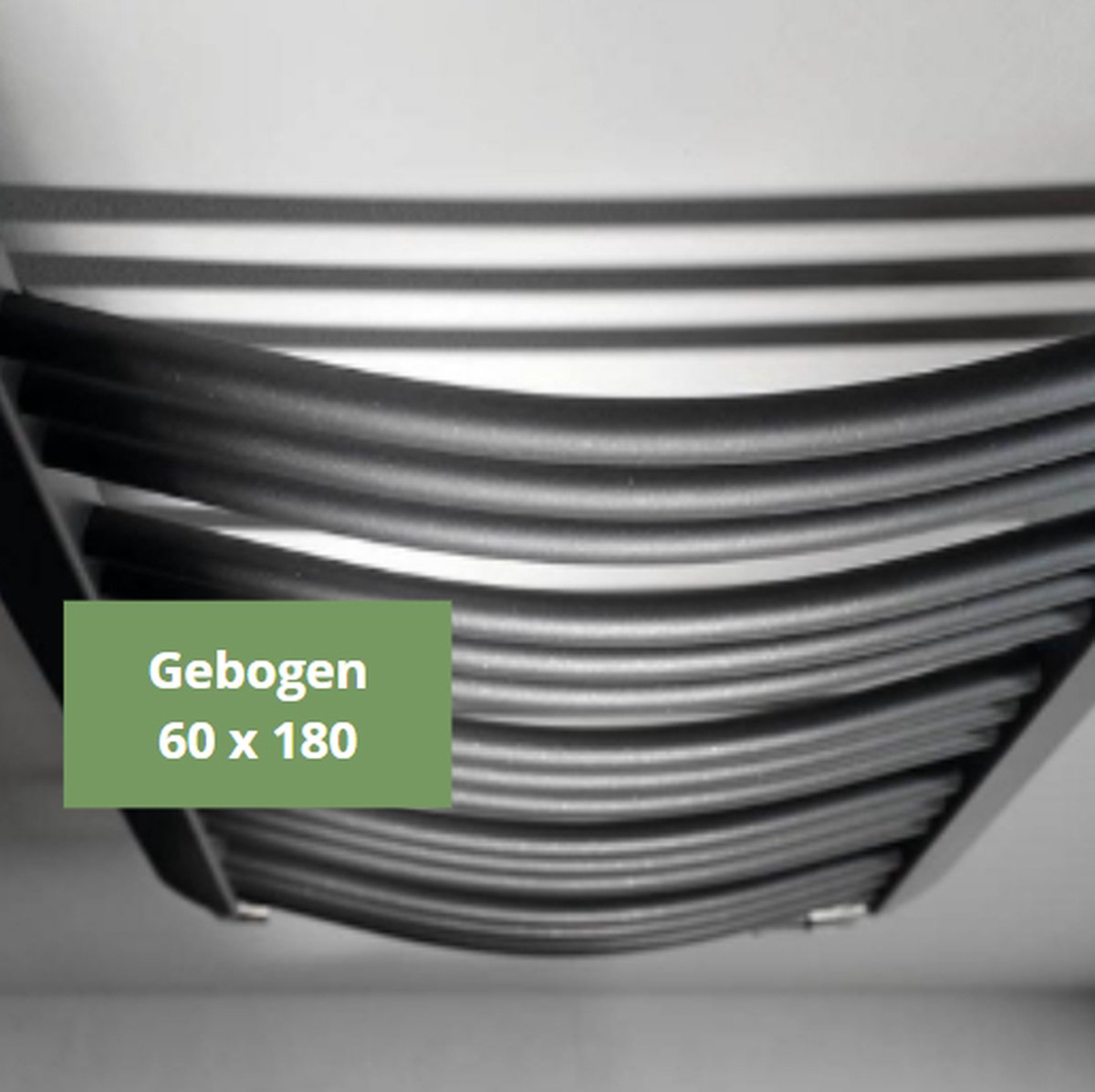 SYLRO® GIBRALTAR - ELEKTRISCHE BADKAMER RADIATOR - GEBOGEN - WIFI - 60 x 180cm - ZWART