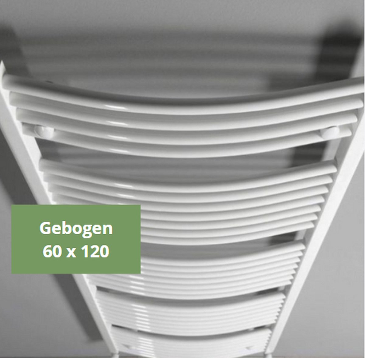 SYLRO® GIBRALTAR - ELEKTRISCHE BADKAMER RADIATOR - GEBOGEN - WIFI - 60 x 120cm - WIT