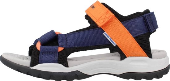 Geox Boys J Borealis Boy A sandaal, Navy Oranje, 32 EU